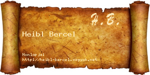 Heibl Bercel névjegykártya